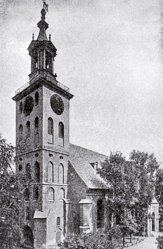 Die Sackheimer Kirche in Königsberg, vor 1944/45